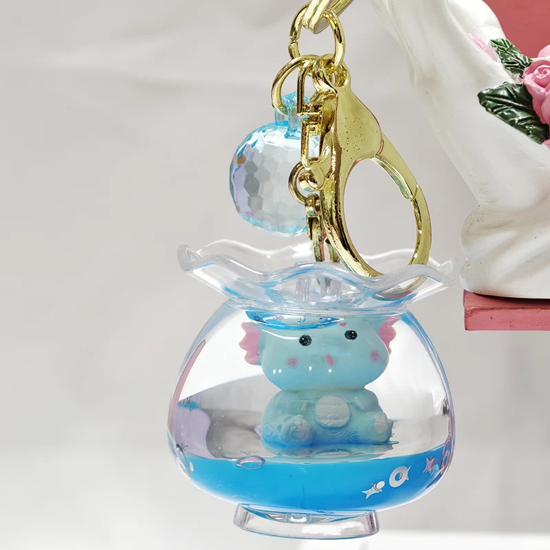 Keychain cecair akuarium