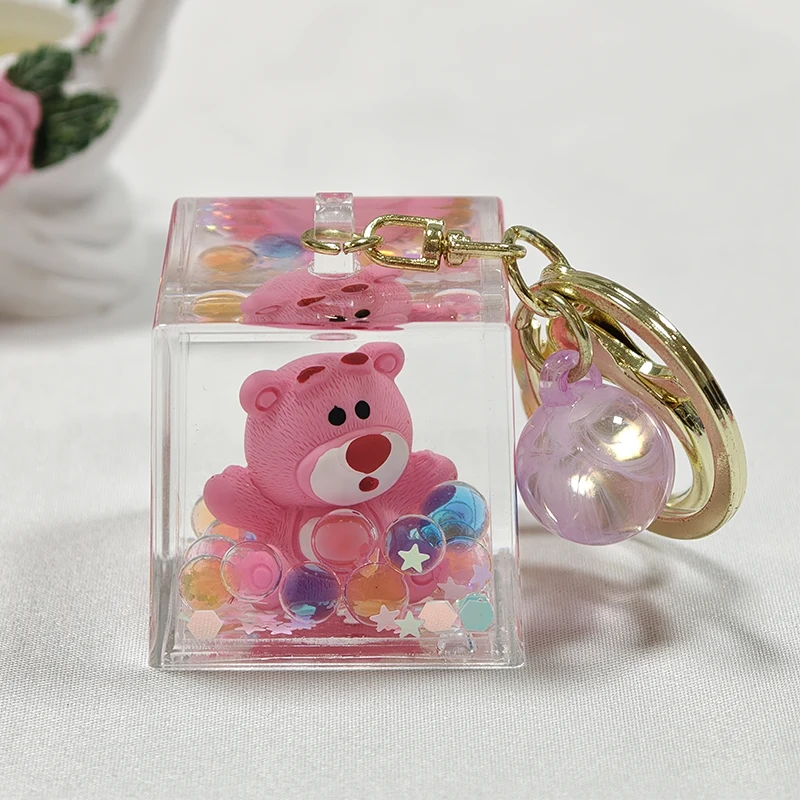 Small Square Liquid Keychain Small Square Liquid Keychain