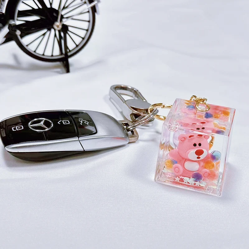 Small Square Liquid Keychain Small Square Liquid Keychain