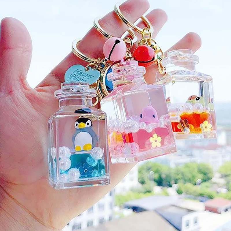Keychain Cecair Botol Kecil Kecil